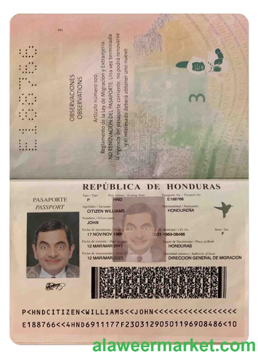HONDURAS passport